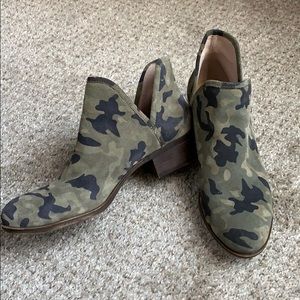 Camo Lucky Brand booties.